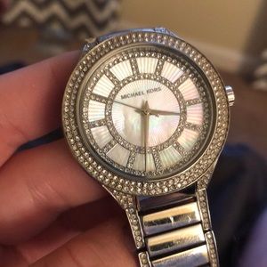 Michael Kors Silver diamond watch